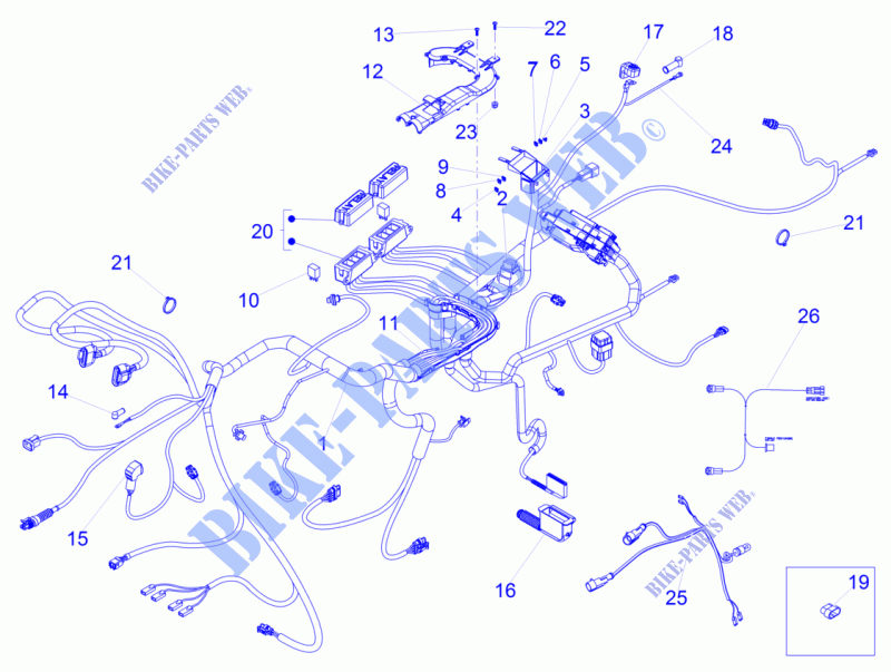 Circuit electrique cent. pour MOTO GUZZI Eldorado E3 ABS de 2015