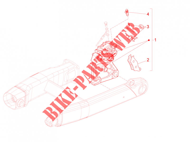 Pince frein arrière pour MOTO GUZZI California Touring SE ABS de 2015